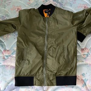 Forever 21 olive bomber jacket